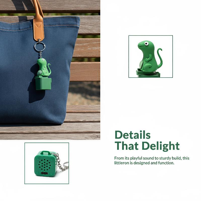 Electronics Gadgets Bag - Porte-clés Sonore Lézard – Jouet Anti-Stress